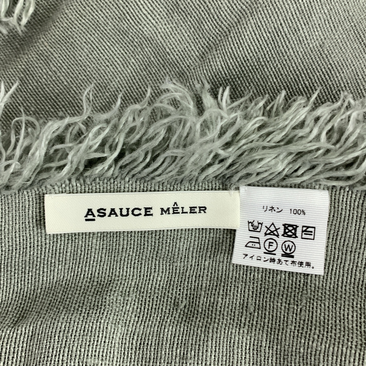 ASAUCE MELER / アソース メレ リネン フリンジ 大判 ストール