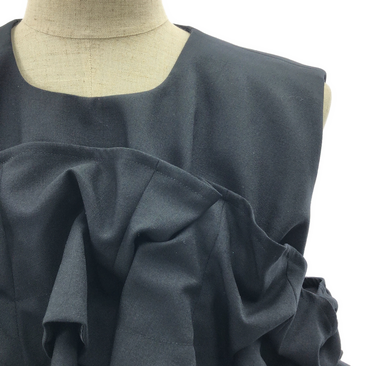 noir kei ninomiya / ノワールケイニノミヤ ウール×キュプラツイルワンピース