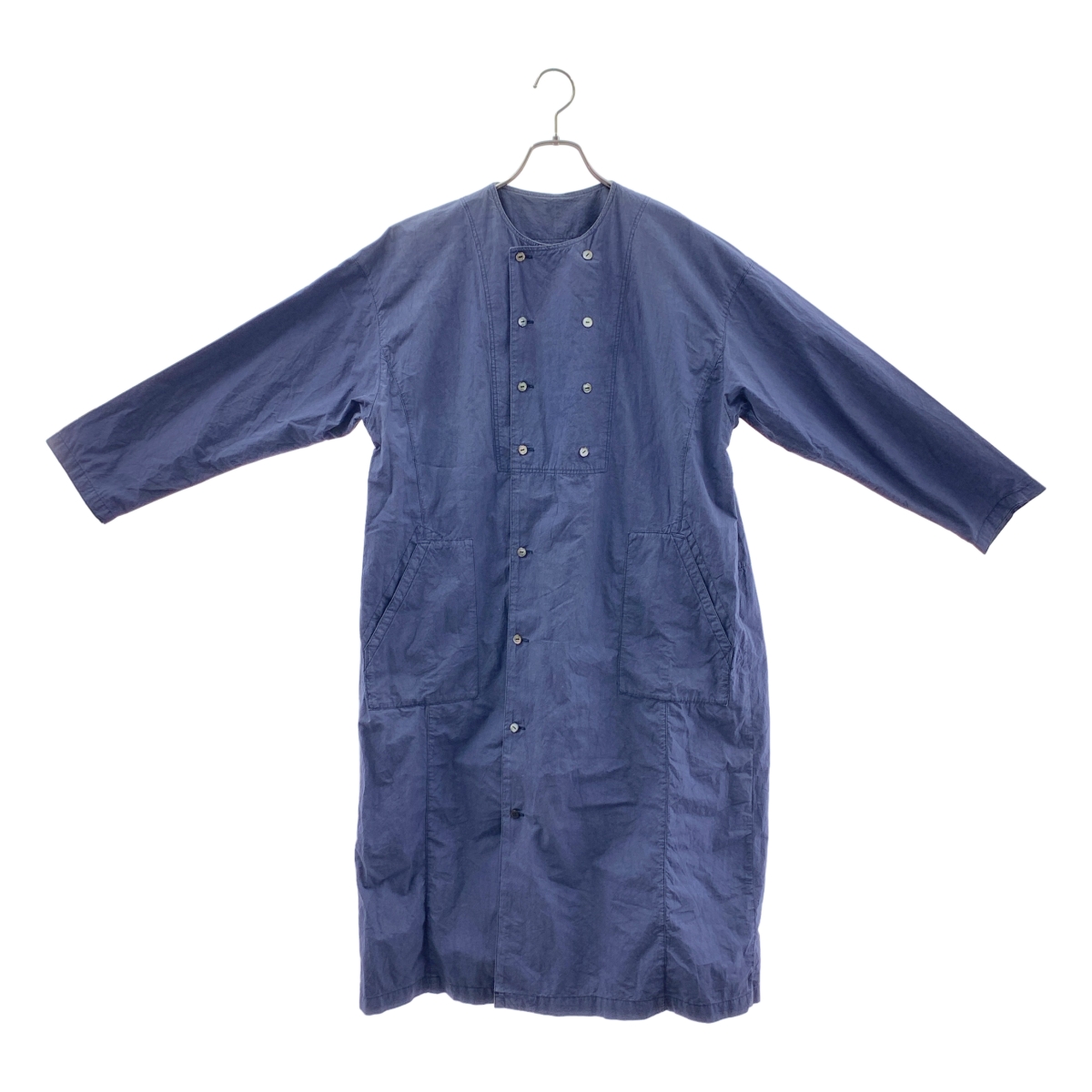 nest robe / ネストローブ ノーカラー ダブル ロングコート