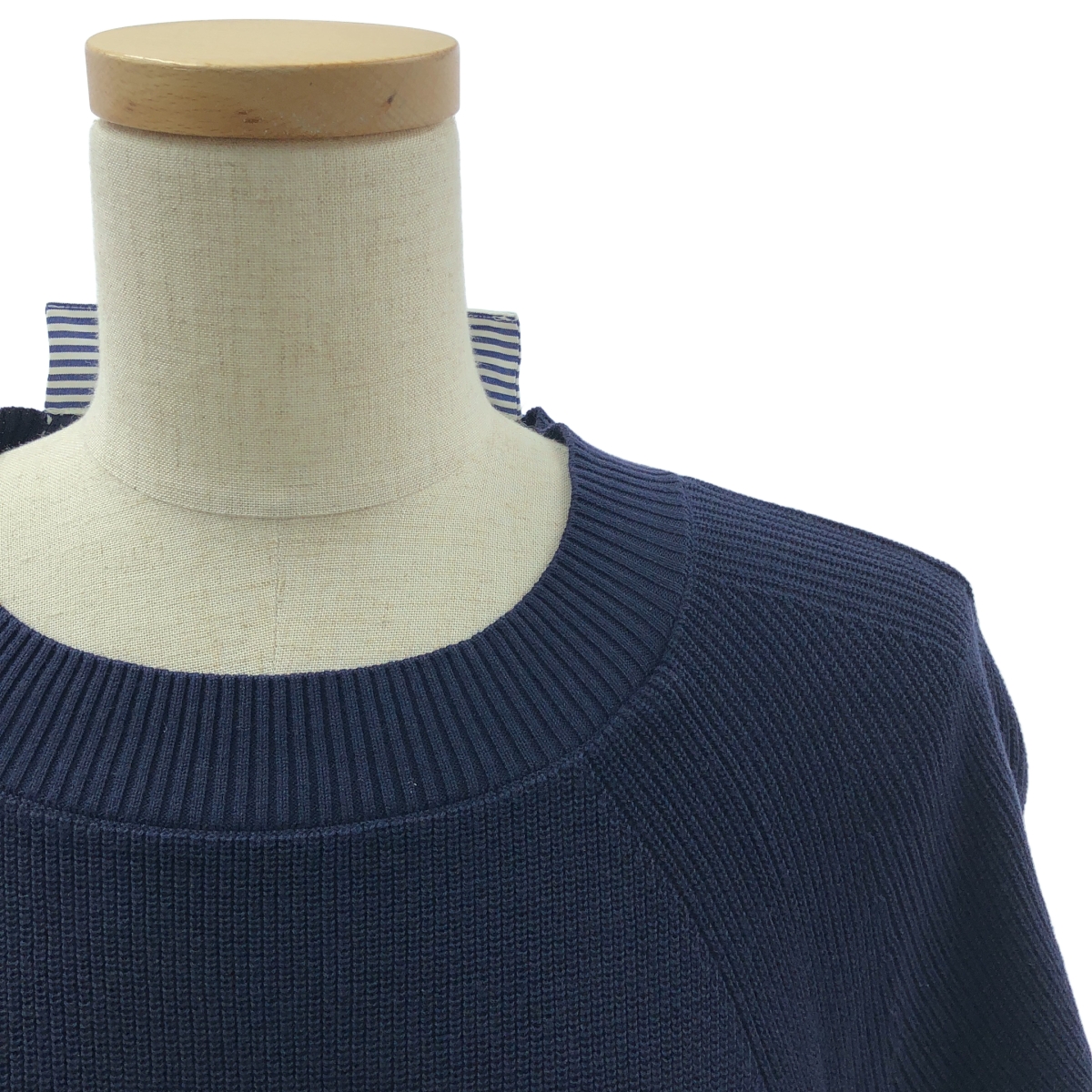 sacai / サカイ Cotton Knit Dress ストライプ ニット ロング シャツ ワンピース