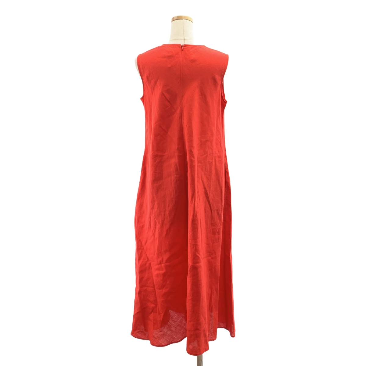 UNITED ARROWS / ユナイテッドアローズ ノースリーブ セミフレア リネン マキシワンピース