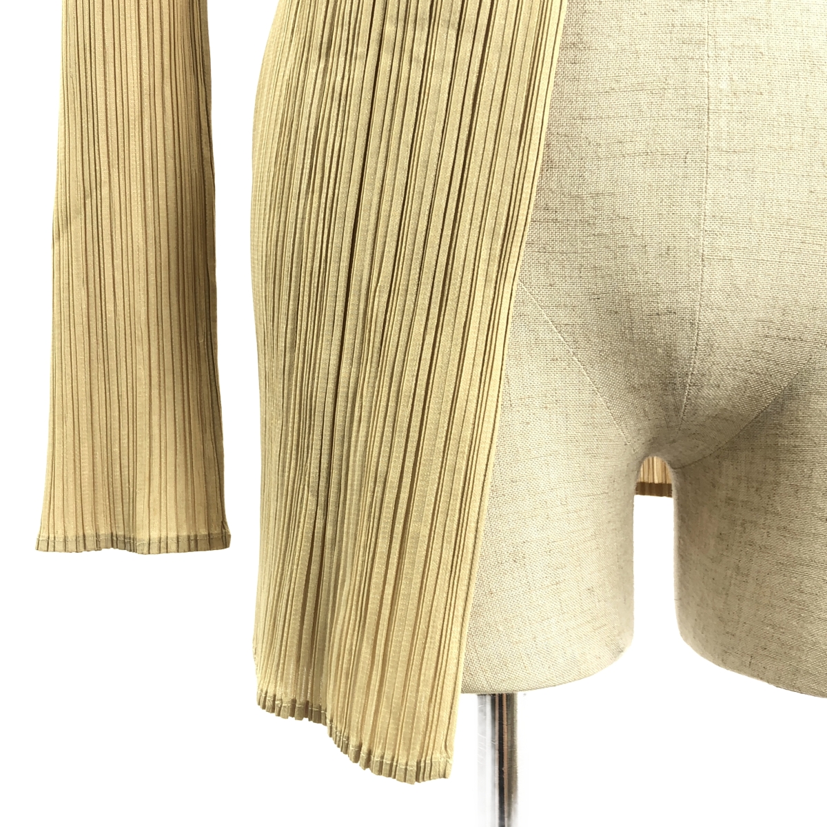 PLEATS PLEASE ISSEY MIYAKE / プリーツプリーズイッセイミヤケ ノーカラー ボタンレス カーディガン