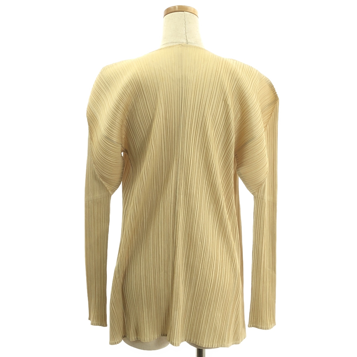 PLEATS PLEASE ISSEY MIYAKE / プリーツプリーズイッセイミヤケ ノーカラー ボタンレス カーディガン