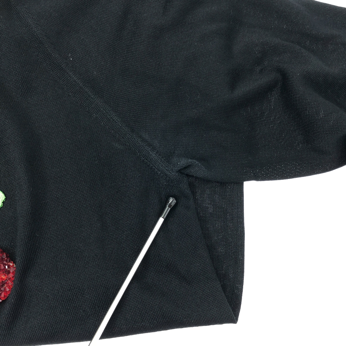 DOLCE＆GABBANA / ドルチェ＆ガッバーナドルガバ シルク チェリー ビーズ装飾 プルオーバー ニット