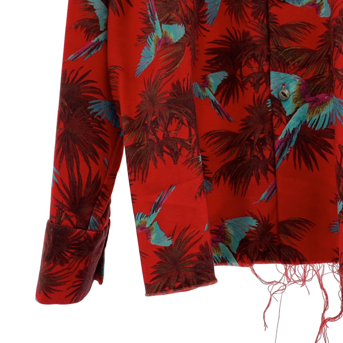 Needles / ニードルス Cut-Off Bottom One-up Shirt Wool Twill Shirt カットオフ 総柄 オープンカラーシャツ