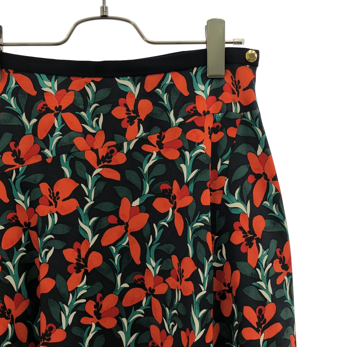 Drawer / ドゥロワー フラワープリント フレアスカート