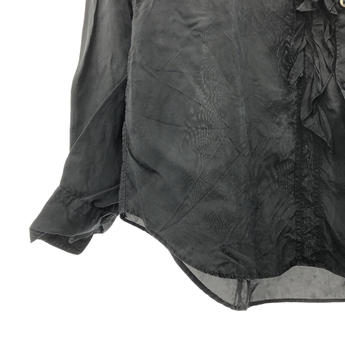 COMME des GARCONS HOMME PLUS / コムデギャルソンオムプリュス キュプラ フリル ノーカラーシャツ