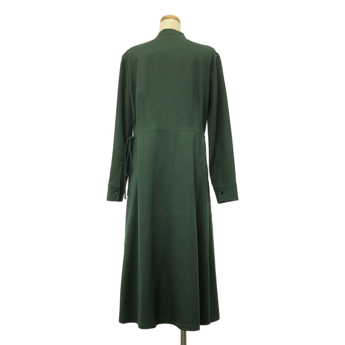 JIL SANDER / ジルサンダー ウール ウエストリボン ラップ ワンピース