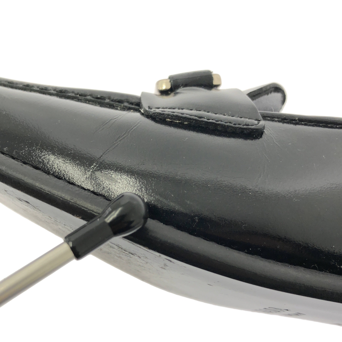 PRADA / プラダ ロゴプレート スクエアトゥ ローファー シューズ