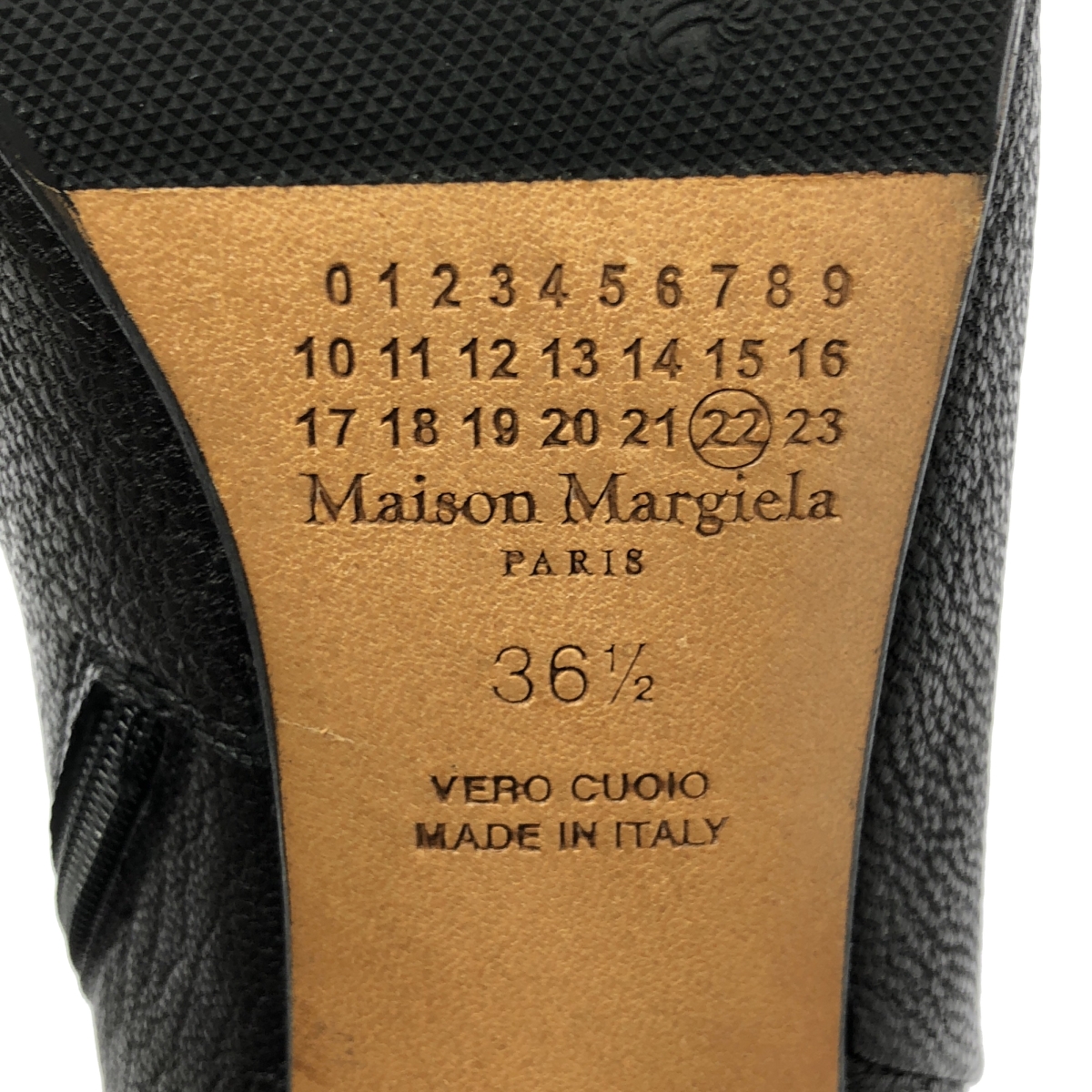 Maison Margiela / メゾンマルジェラ レザー オープントゥ チャンキーヒール サイドジップ サンダル ブーティ