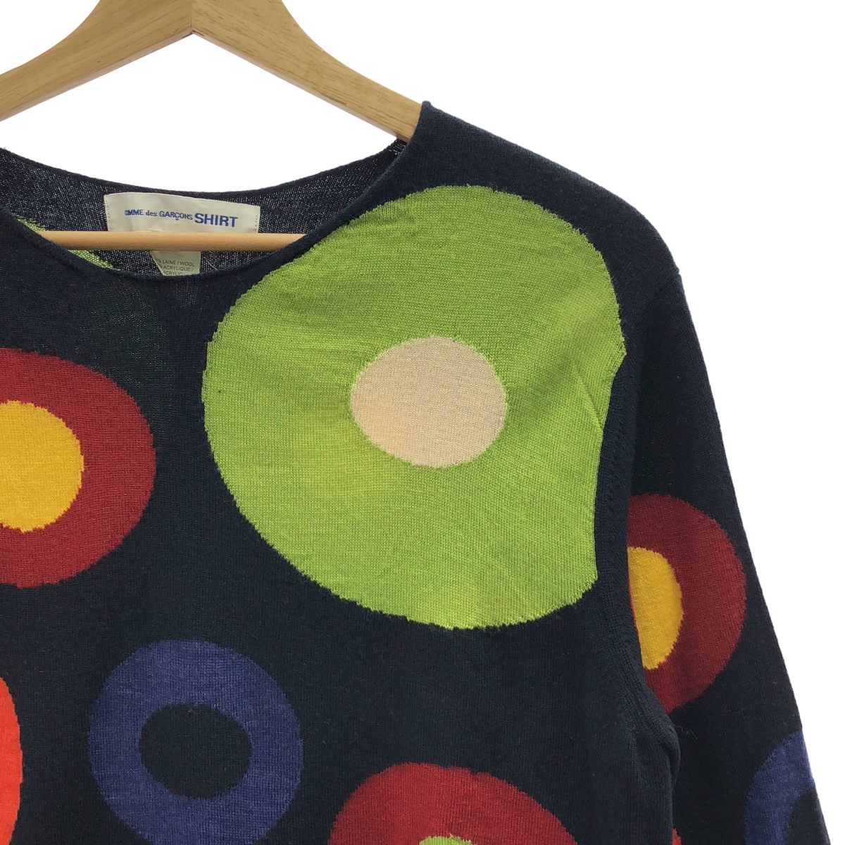 COMME des GARCONS SHIRT / コムデギャルソンシャツ ウール 総柄 プルオーバー ニット セーター
