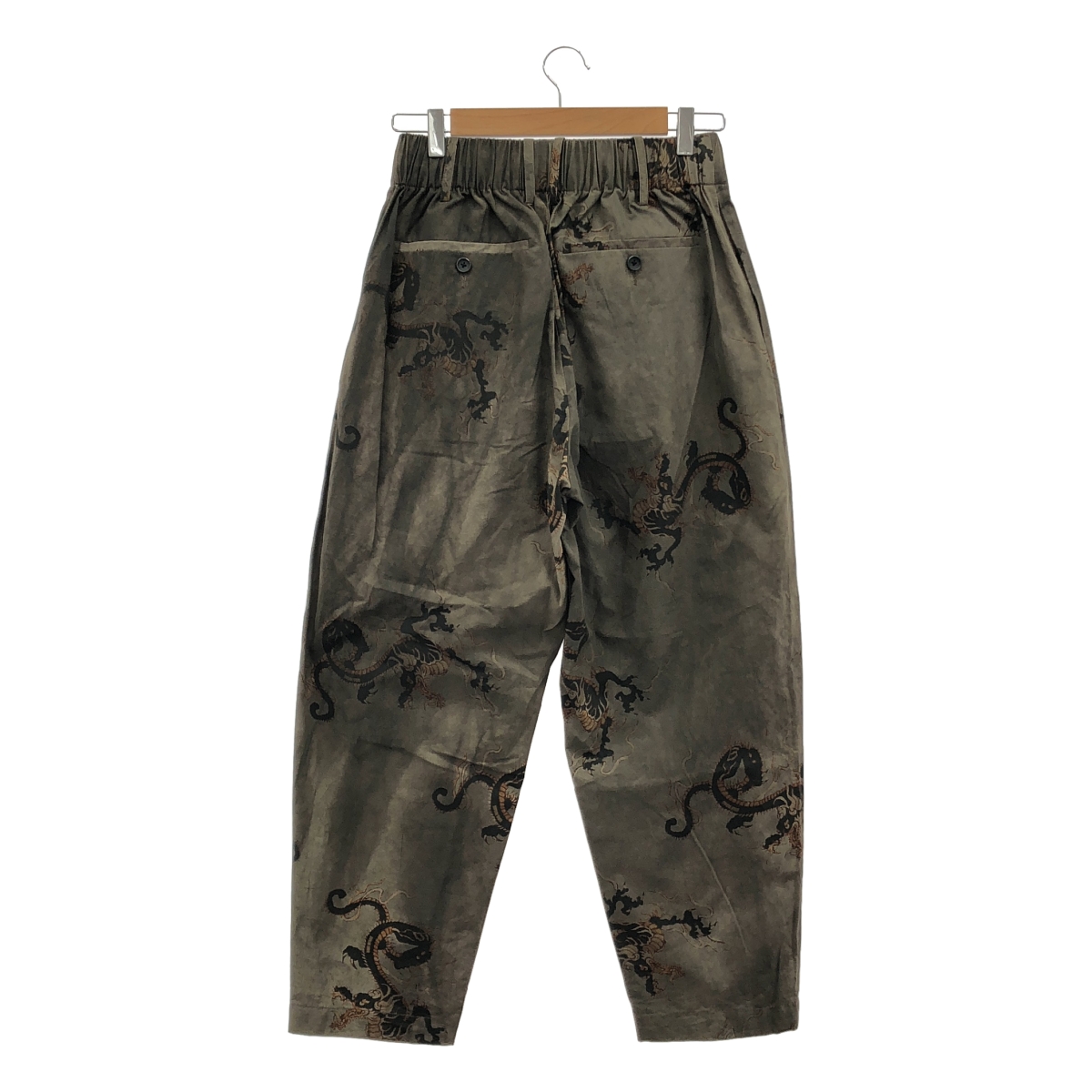 UMA WANG / ユマワン PIGIAMA PANTS / 総柄 ドラゴン ドローストリング イージー パンツ