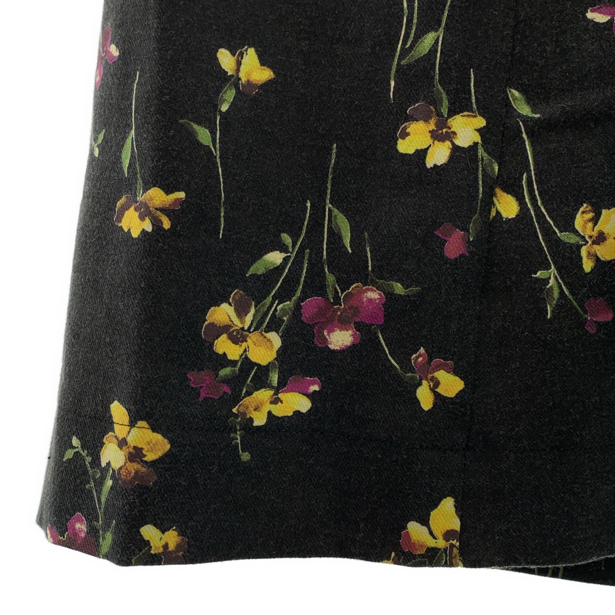 SACRA / サクラ フラワープリント ウエストリボン ノースリーブワンピース