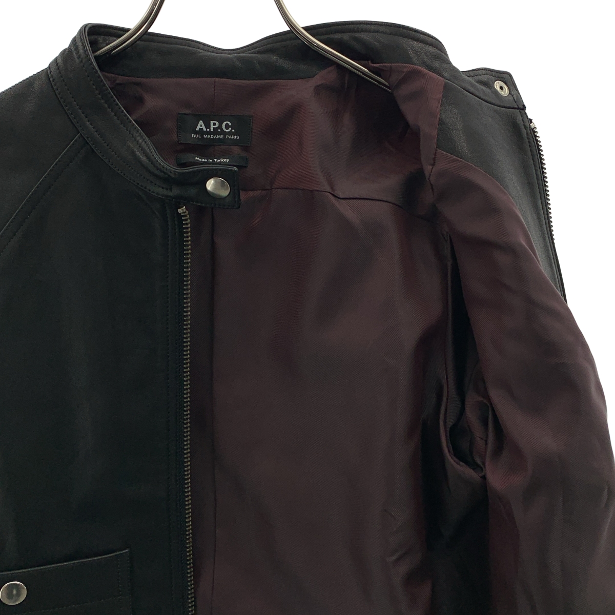 A.P.C. / アーペーセー レザー シングルライダースジャケット