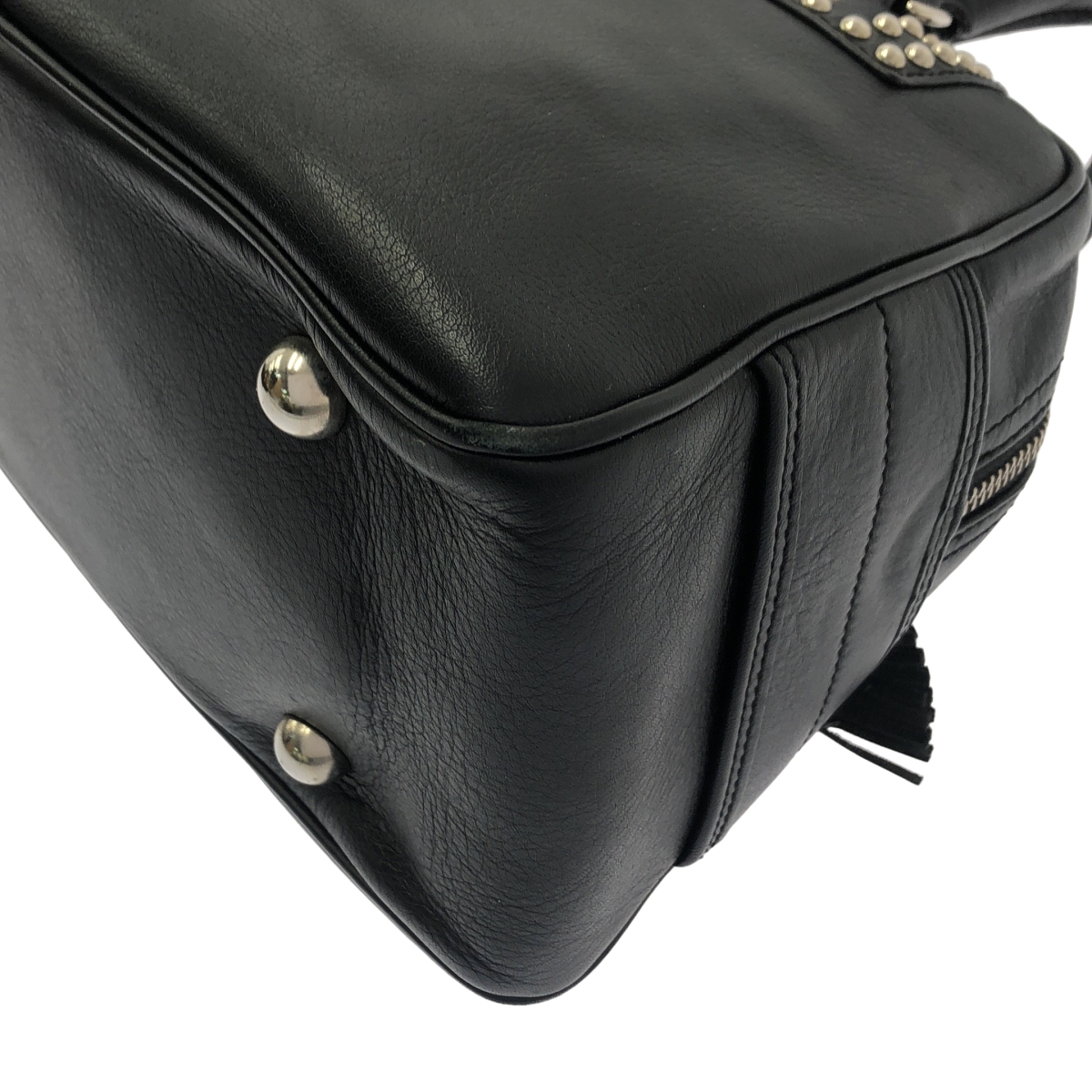 J&M DAVIDSON / ジェイアンドエムデヴィッドソン Drawer 別注 レザー スタッズ ハンドバッグ