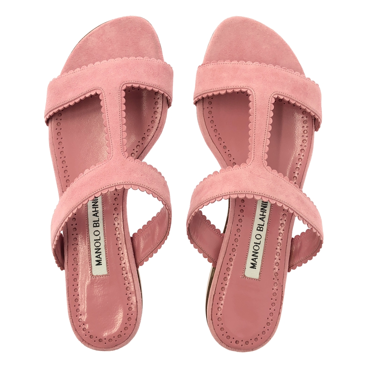 MANOLO BLAHNIK / マノロブラニク ARTAS アルタス スエードレザー スカラップ装飾 サンダル