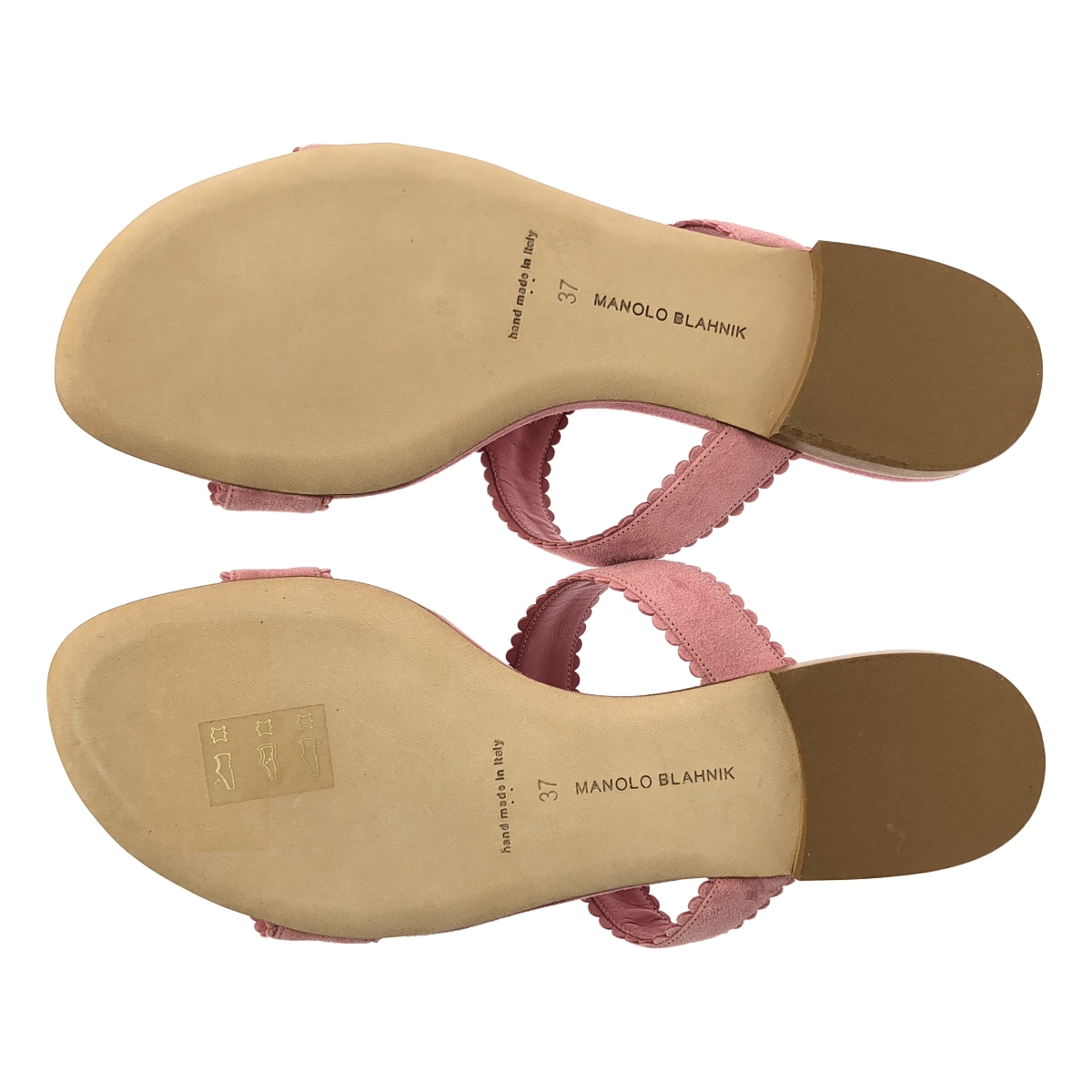 MANOLO BLAHNIK / マノロブラニク ARTAS アルタス スエードレザー スカラップ装飾 サンダル