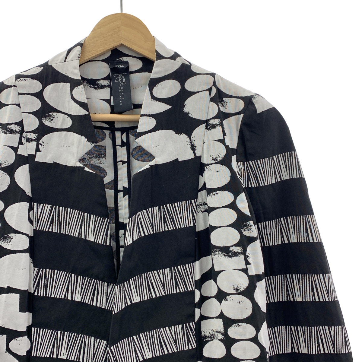 その他 コットン 総柄 ボタンレス シングル ジャケット