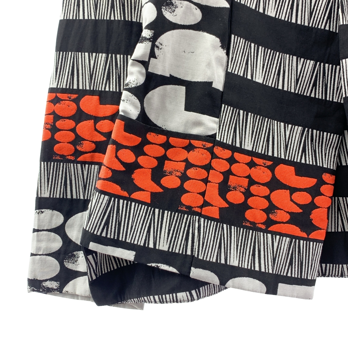 その他 コットン 総柄 ボタンレス シングル ジャケット