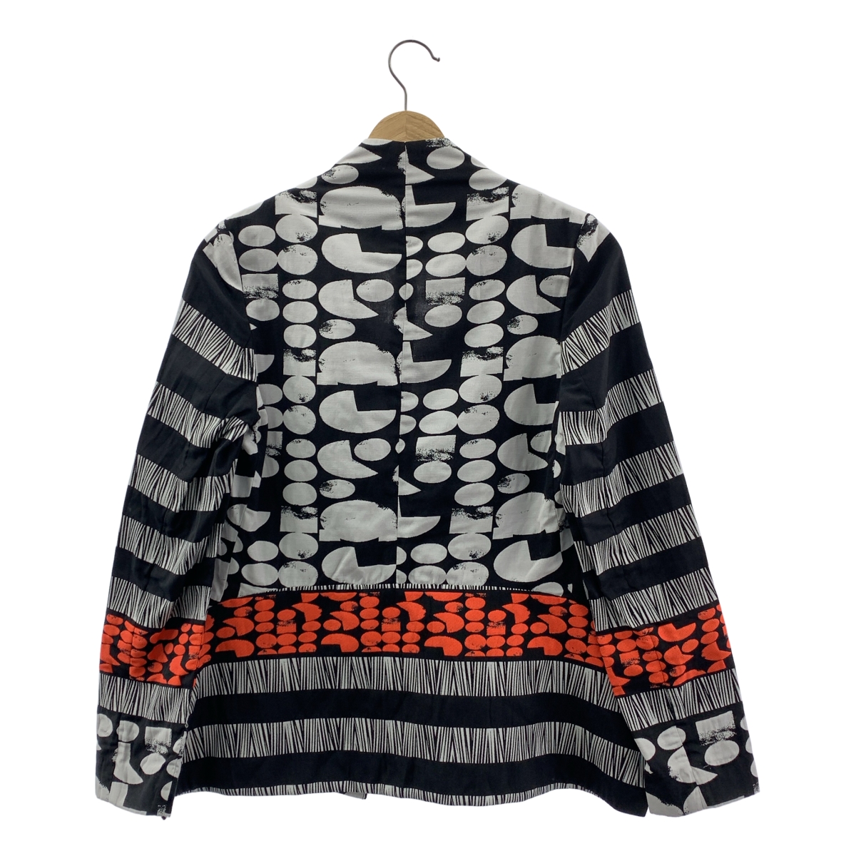 その他 コットン 総柄 ボタンレス シングル ジャケット