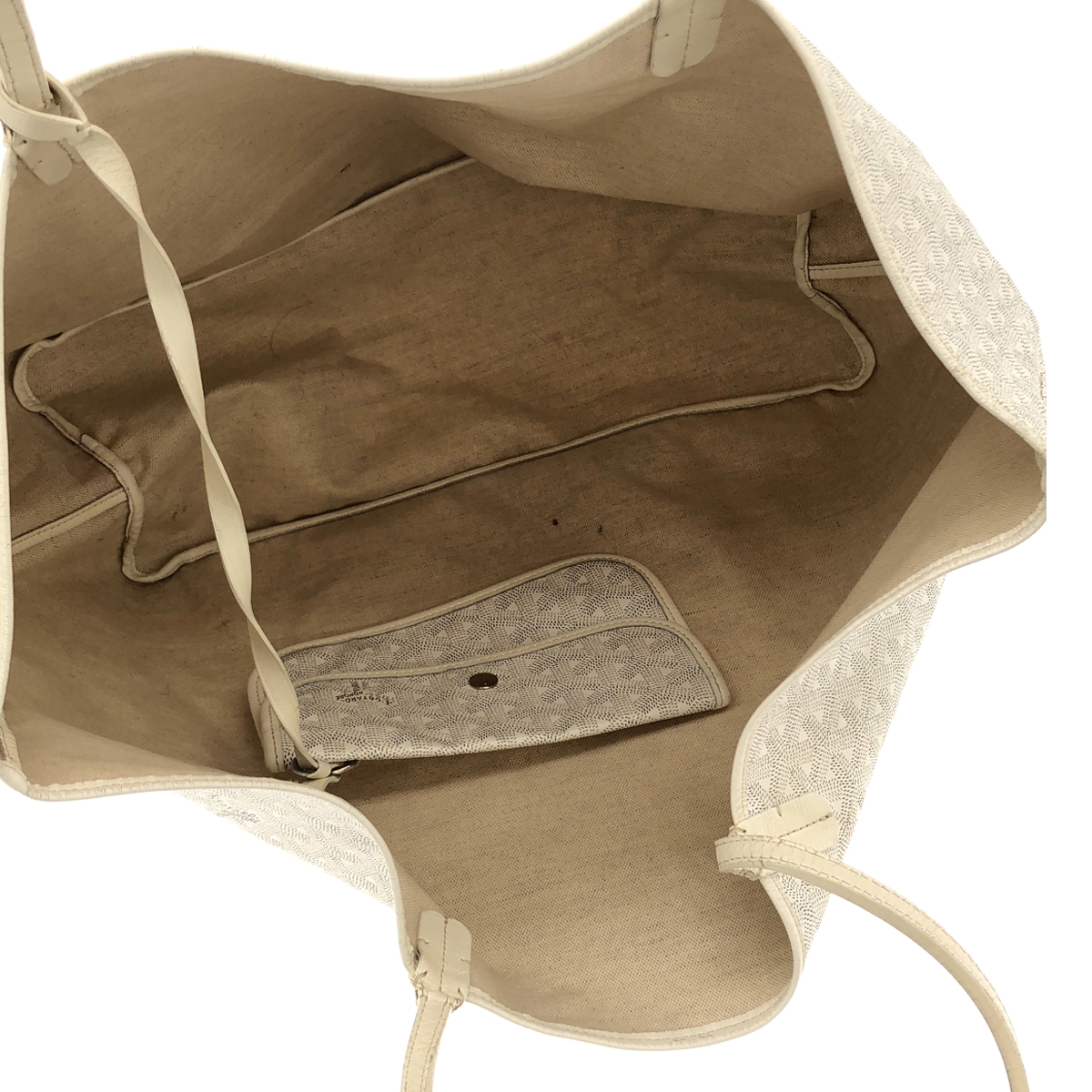 GOYARD / ゴヤール サンルイ PM / ポーチ付き レザー 総柄 ロゴ トートバッグ / ユニセックス