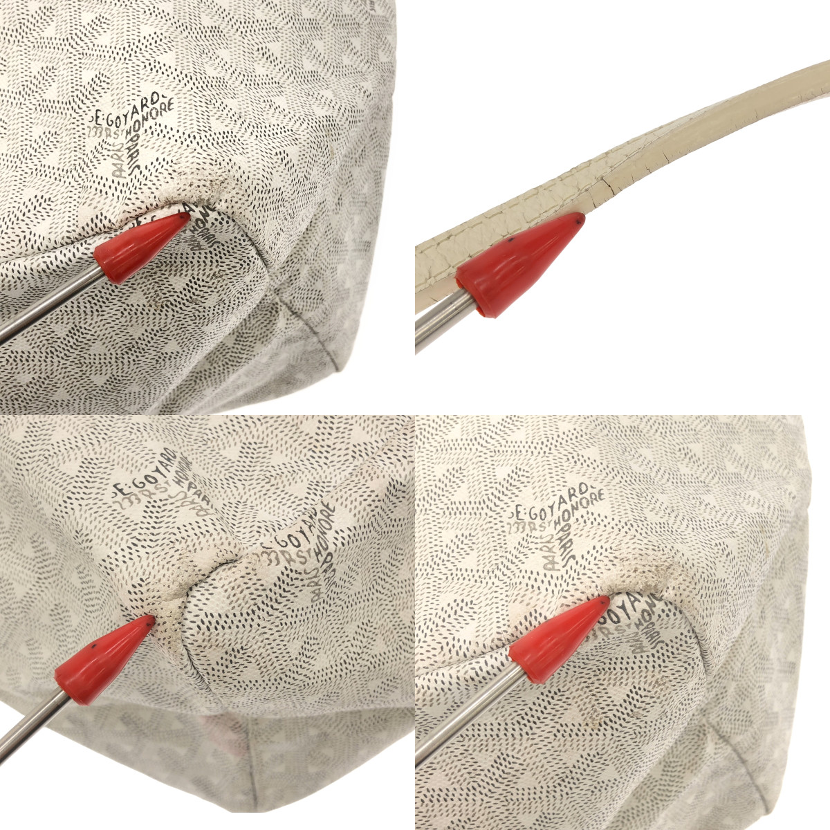 GOYARD / ゴヤール サンルイ PM / ポーチ付き レザー 総柄 ロゴ トートバッグ / ユニセックス