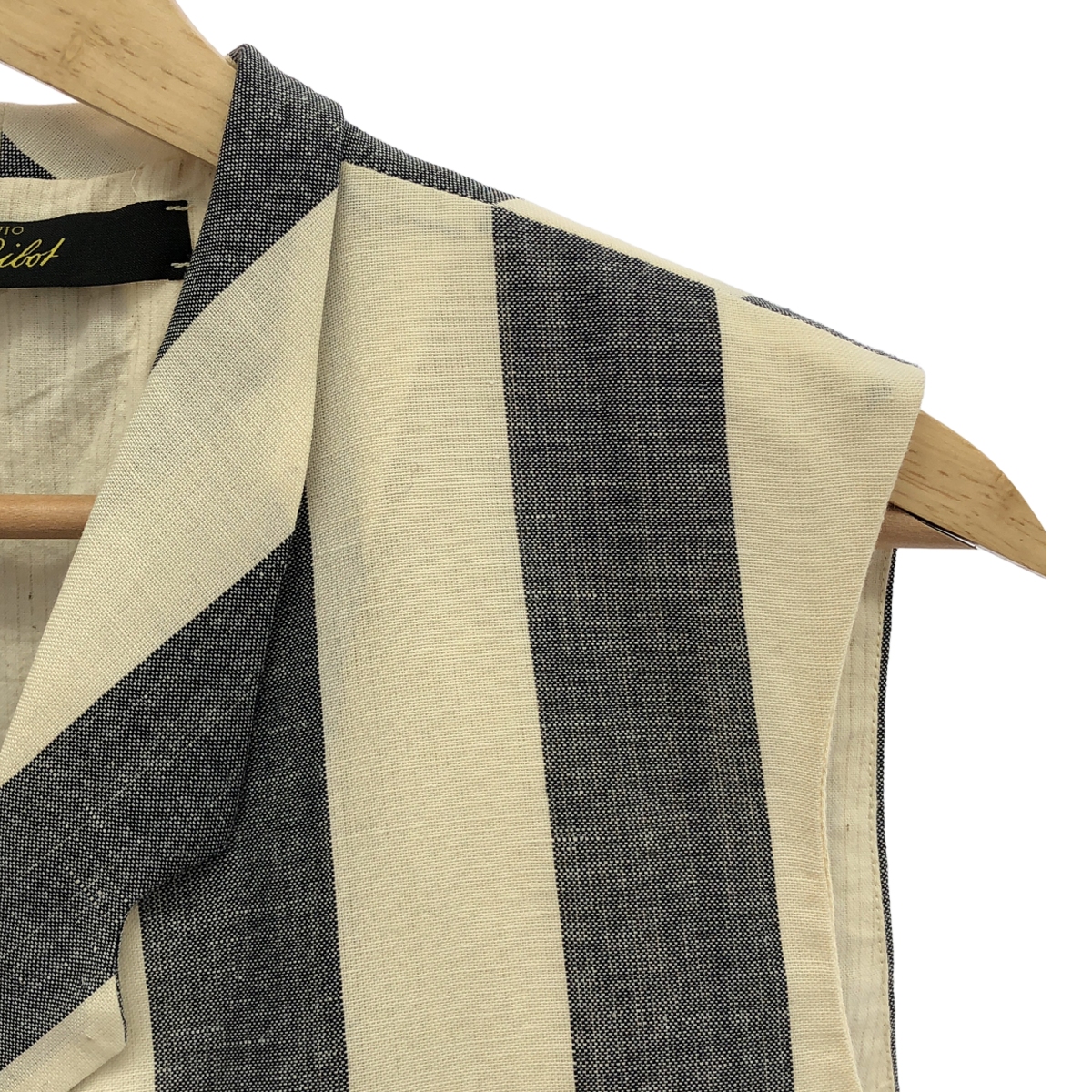 ARCHIVIO J.M.Ribot / アルキビオジェイエムリボット GL07/FXS / stripe gilet / ストライプ ジレ ベスト / 総裏地