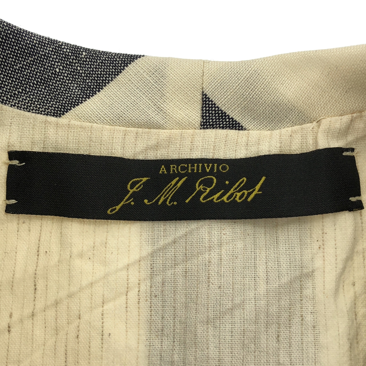 ARCHIVIO J.M.Ribot / アルキビオジェイエムリボット GL07/FXS / stripe gilet / ストライプ ジレ ベスト / 総裏地