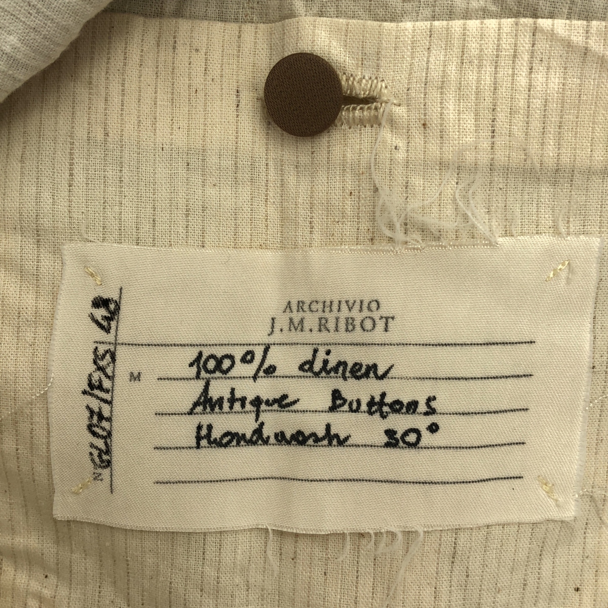 ARCHIVIO J.M.Ribot / アルキビオジェイエムリボット GL07/FXS / stripe gilet / ストライプ ジレ ベスト / 総裏地