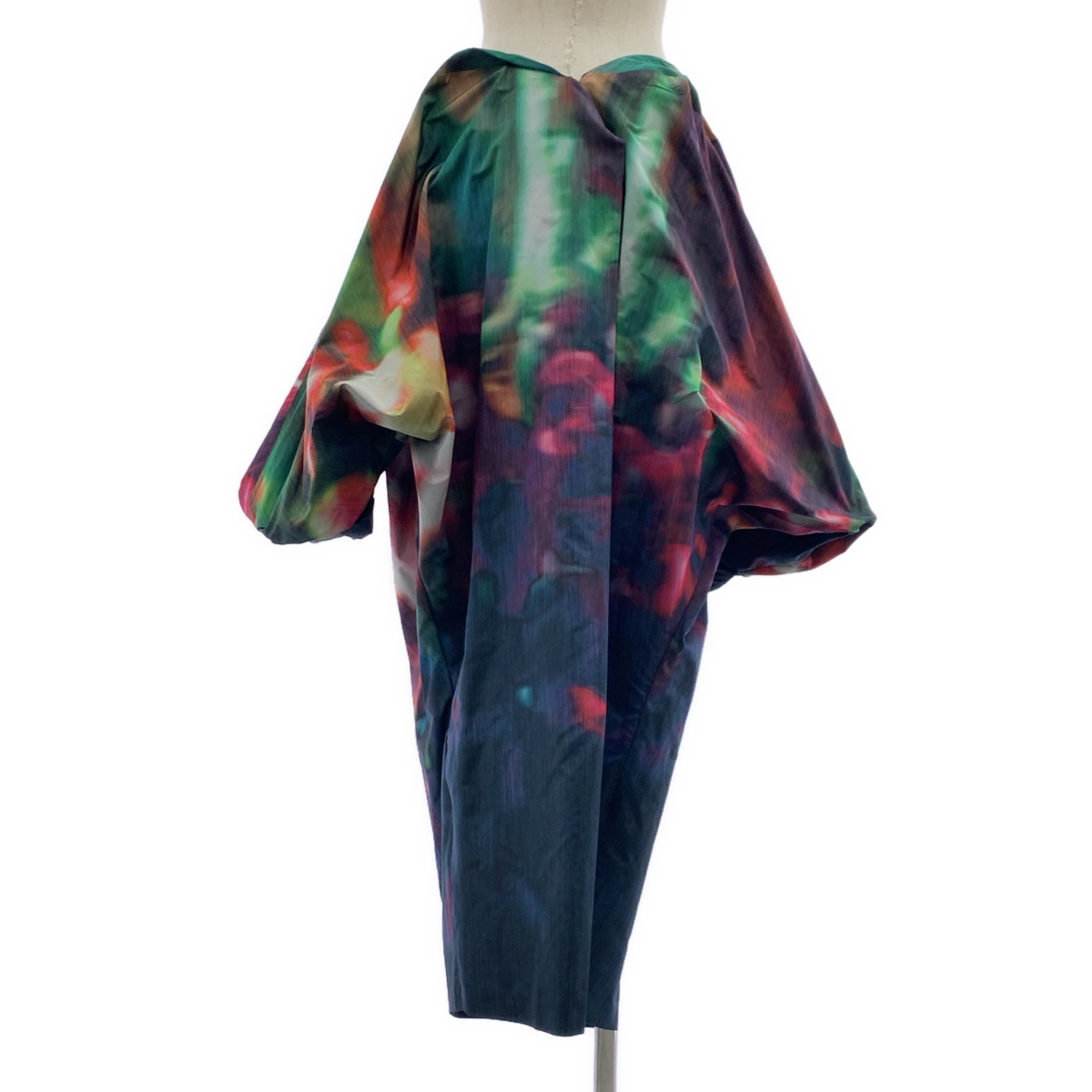 DRIES VAN NOTEN / ドリスヴァンノッテン グラデーション 立体 ボリューム バックジップ ドレス ワンピース / 裏地付き