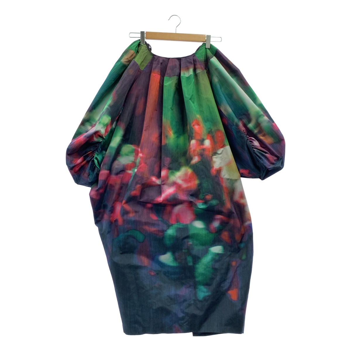 DRIES VAN NOTEN / ドリスヴァンノッテン グラデーション 立体 ボリューム バックジップ ドレス ワンピース / 裏地付き