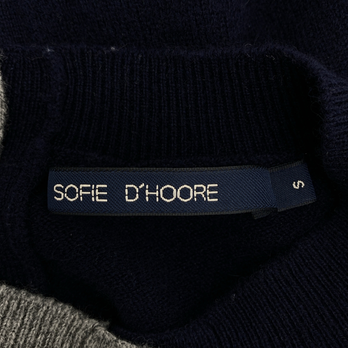 SOFIE D'HOORE / ソフィードール C-neck bicolor Cashmere Cardigan カシミヤ バイカラー カーディガン