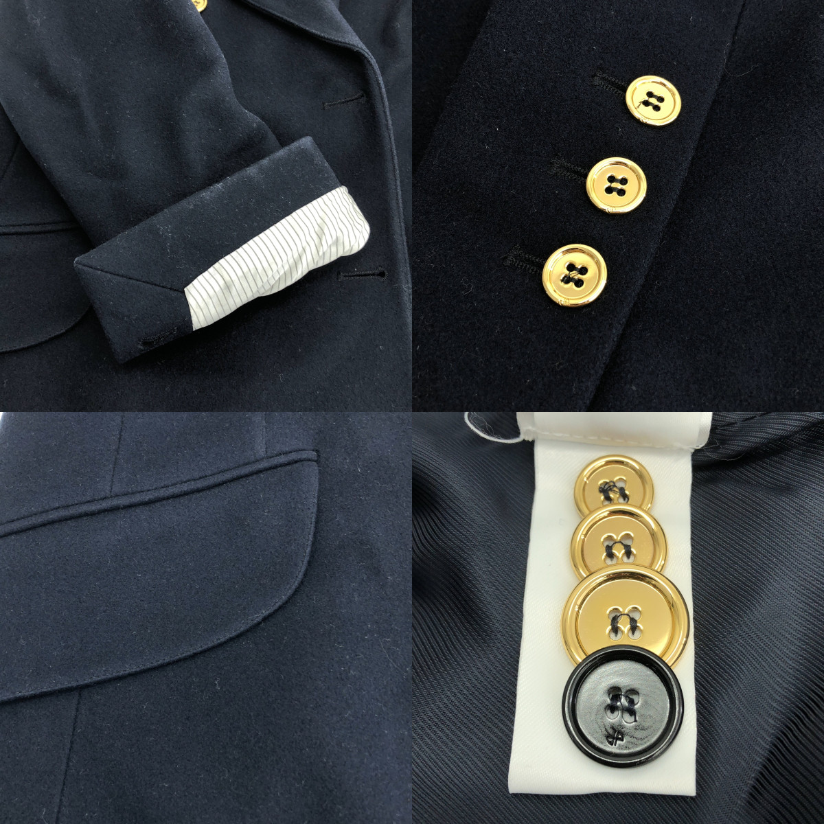 PATOU / パトゥ ダブルブレスト ウール＆カシミア ジャケット / 総裏地