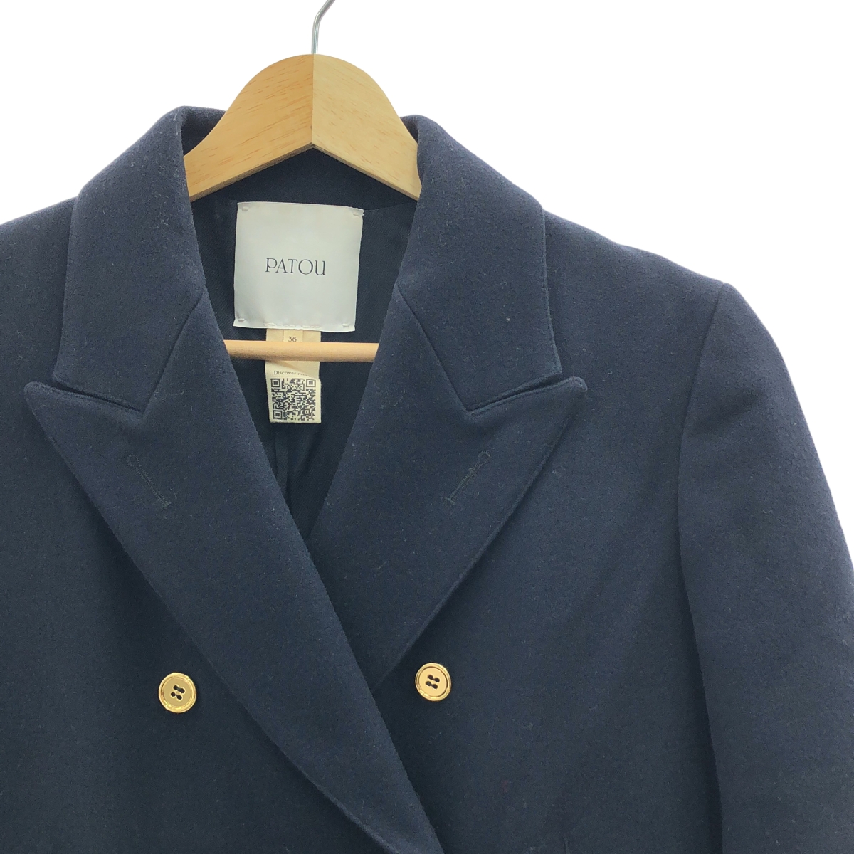 PATOU / パトゥ ダブルブレスト ウール＆カシミア ジャケット / 総裏地