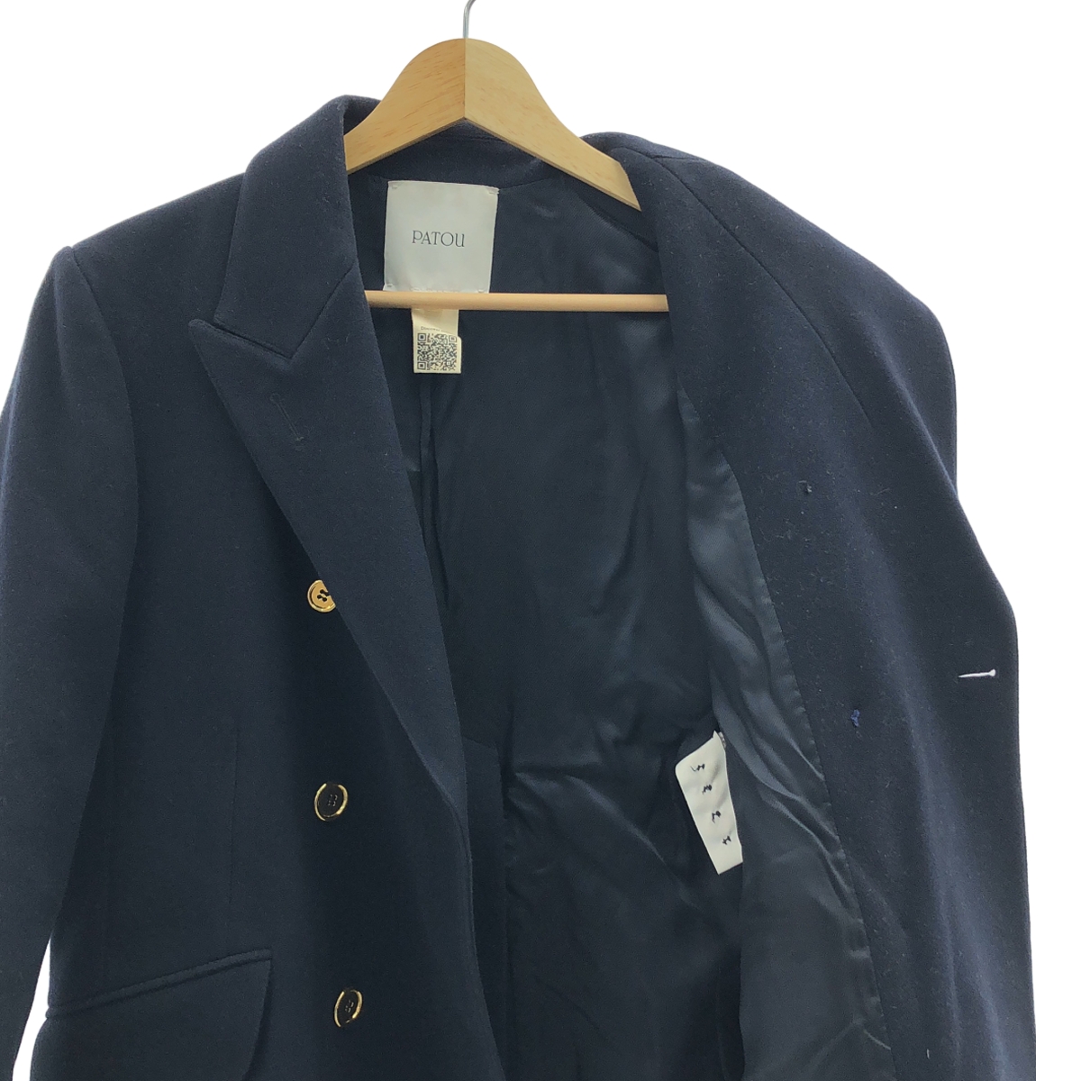 PATOU / パトゥ ダブルブレスト ウール＆カシミア ジャケット / 総裏地