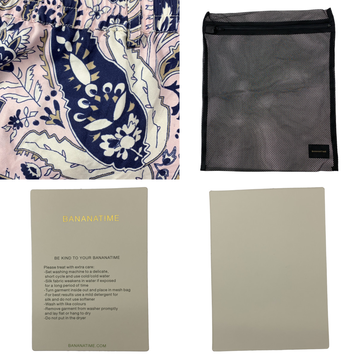 BANANATIME / バナナタイム TAPERED PANTS silk 100％ / シルク 総柄 ドローストリング イージー テーパード パンツ