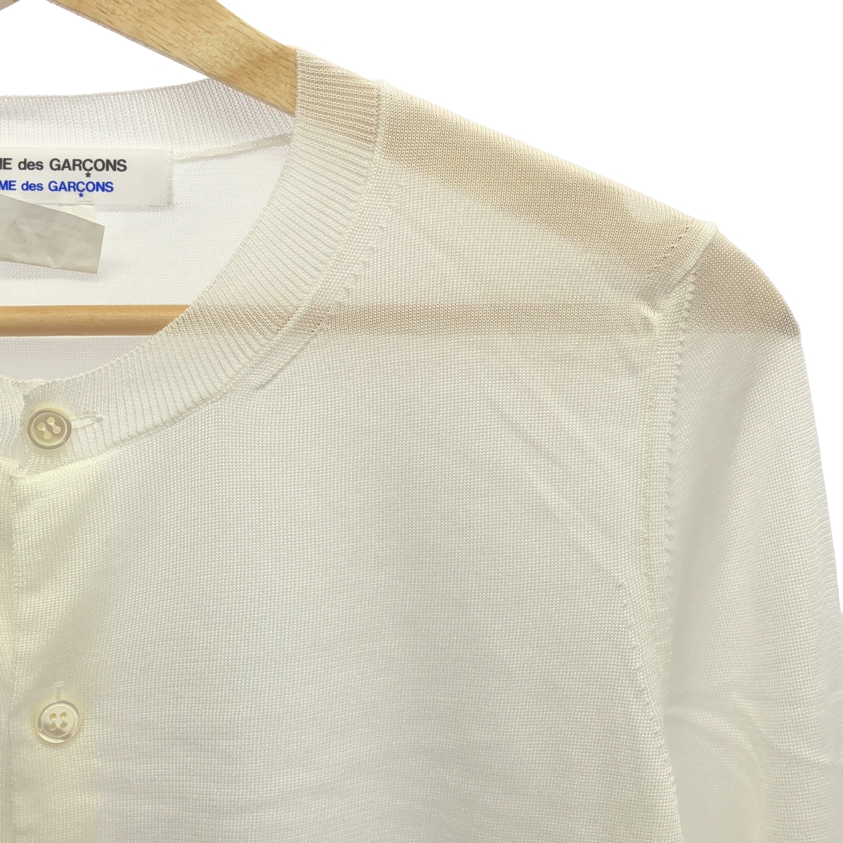 COMME des GARCONS COMME des GARCONS / コムコム 裾シアーチェッカー クルーネック カーディガン