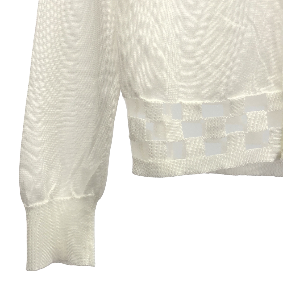 COMME des GARCONS COMME des GARCONS / コムコム 裾シアーチェッカー クルーネック カーディガン