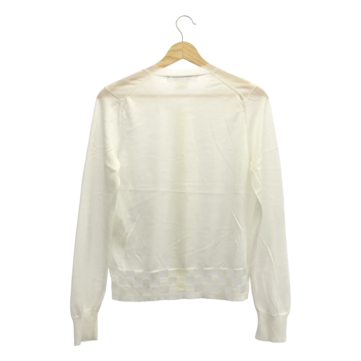 COMME des GARCONS COMME des GARCONS / コムコム 裾シアーチェッカー クルーネック カーディガン