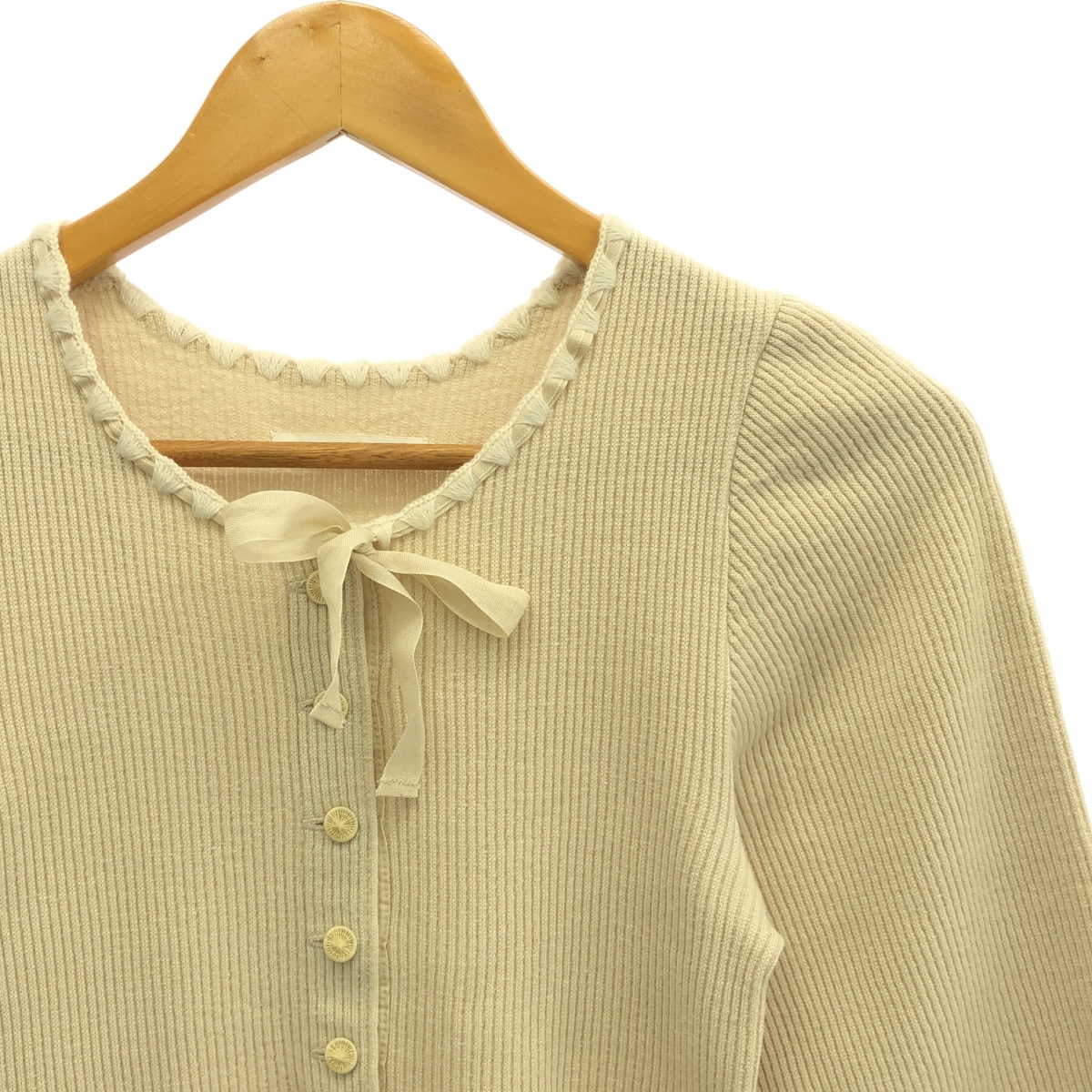 FUMIKA UCHIDA / フミカウチダ ヘンリーネック ウール リブニット