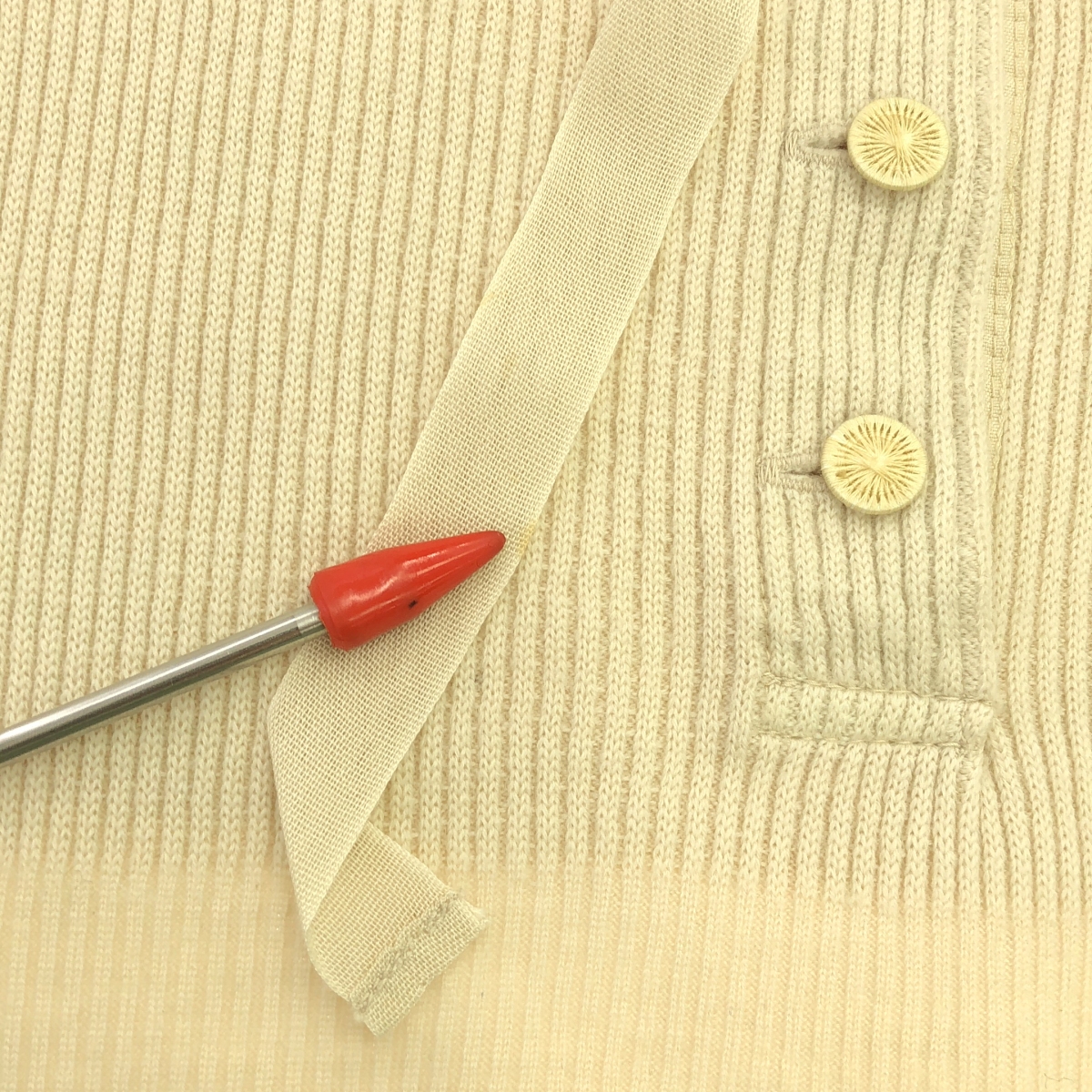 FUMIKA UCHIDA / フミカウチダ ヘンリーネック ウール リブニット