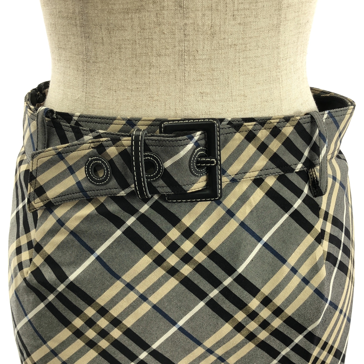 その他 チェック ベルテッド タイスカート