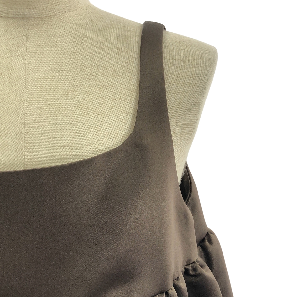 その他 サテン 立体 ギャザー ボリューム ドレス ワンピース