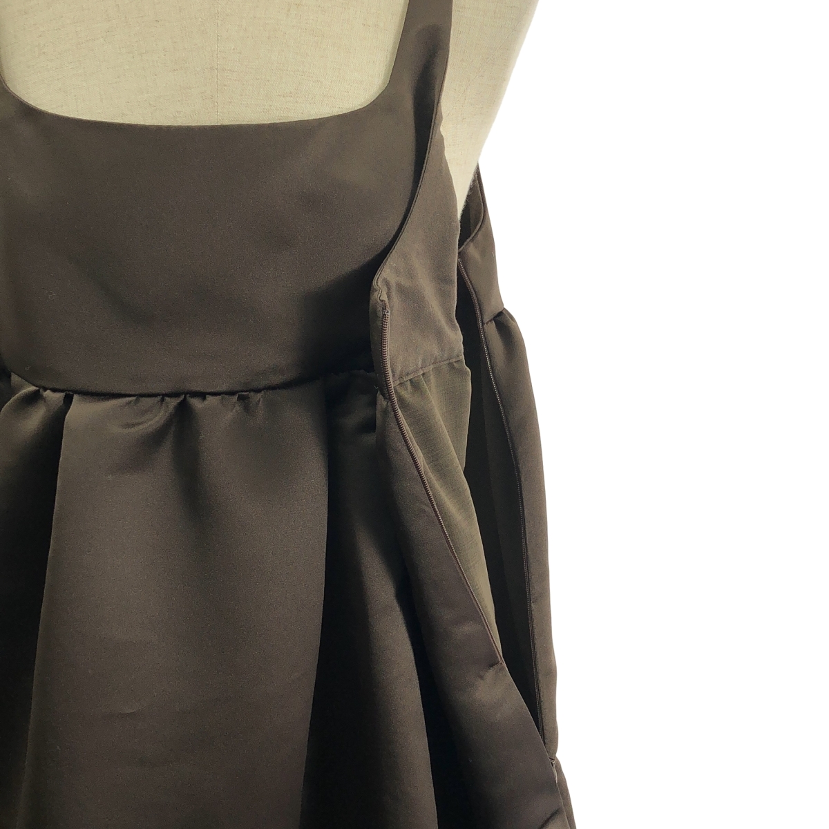 その他 サテン 立体 ギャザー ボリューム ドレス ワンピース