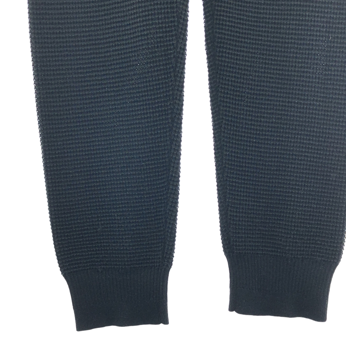 EMPORIO ARMANI / エンポリオアルマーニ ワッフル ドローストリング リブ ニット イージーパンツ