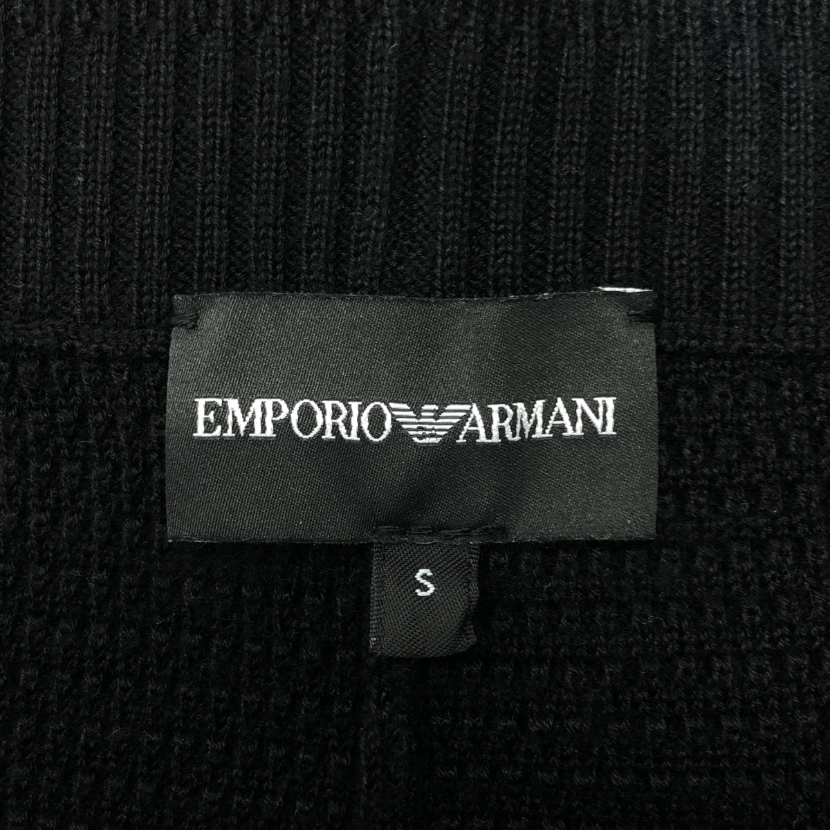 EMPORIO ARMANI / エンポリオアルマーニ ワッフル ドローストリング リブ ニット イージーパンツ