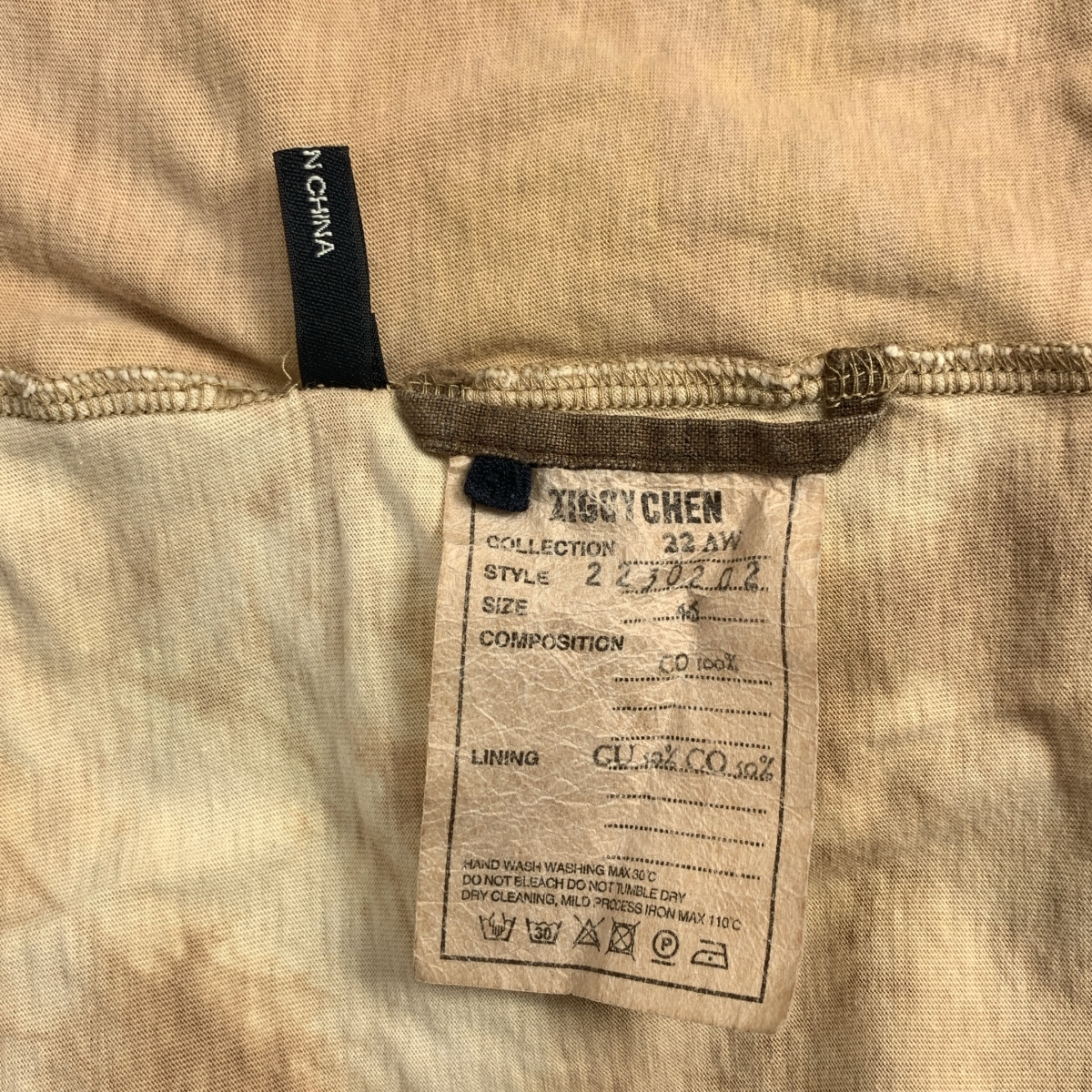 ziggy chen / ジギーチェン タイダイ 両面プリント クルーネック カットソー