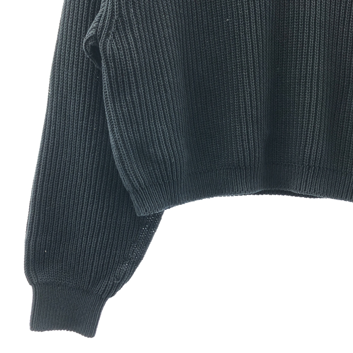 Deuxieme Classe / ドゥーズィエムクラス Design Sleeve Cropped リブ Vネック プルオーバー