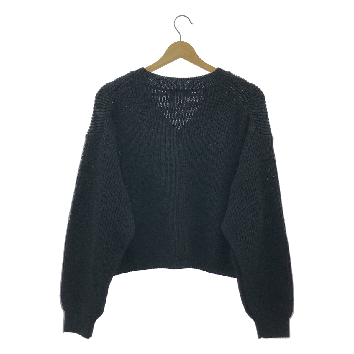 Deuxieme Classe / ドゥーズィエムクラス Design Sleeve Cropped リブ Vネック プルオーバー