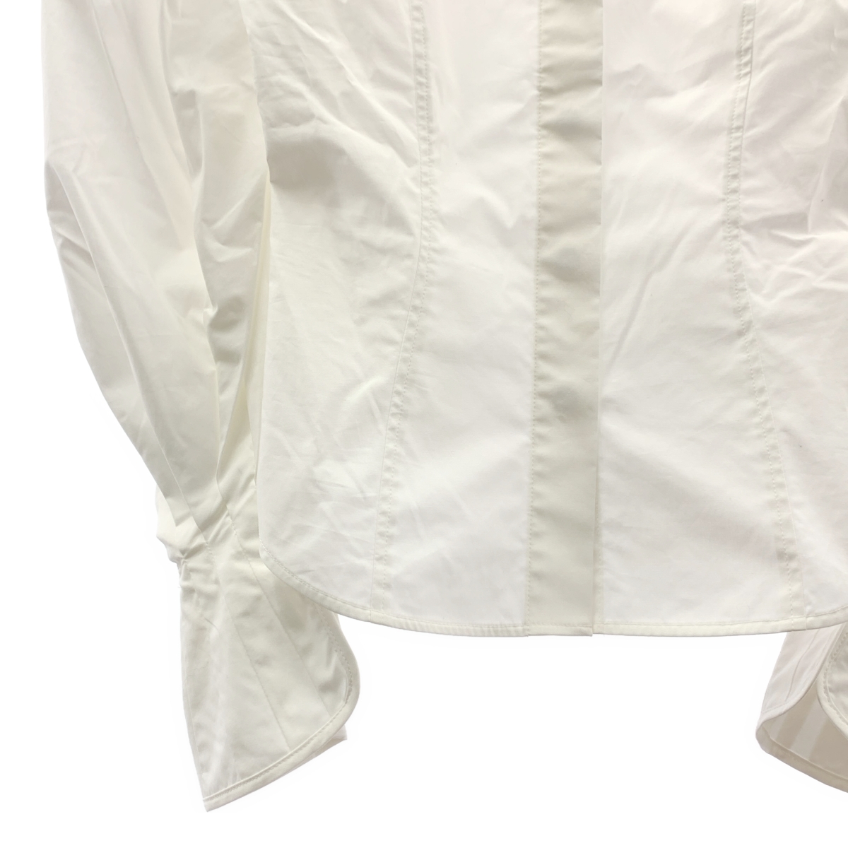 Mame Kurogouchi / マメクロゴウチ Square Neck Puff Sleeve Shirt スクエアネック パフスリーブ ストレッチコットン シャツ